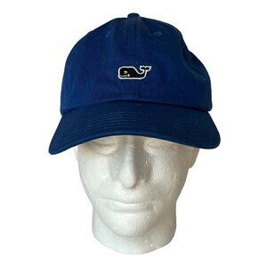 Vineyard Vines Blue Hat Embroidered Whale Adjustable Strapback Cap Classic Logo